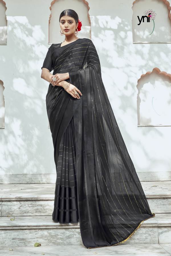 Ynf Gandhari Mukaish Stylish Fancy Party Wear Georgette Latest Saree Collection